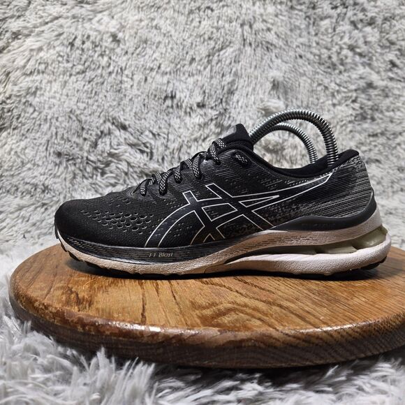 AsicsGel Kayano 28 Womens Size 8 Athletic Running Shoes Black/White Sneakers - Picture 2 of 13